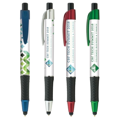 Elite Metallic Stylus Pen | Full Color Custom Imprint & Hybrid Ink