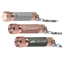 Chroma Softy Rose Gold LED Keychain | Laser Engraved Custom Flashlight