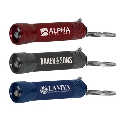 Chroma Softy Monochrome LED Flashlight Keyring | Custom Laser Engraving, Bright LED