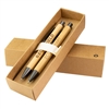 Bambowie Bamboo Gift Set | Full Color Laser Engraved Custom Pen & Pencil with Kraft Box