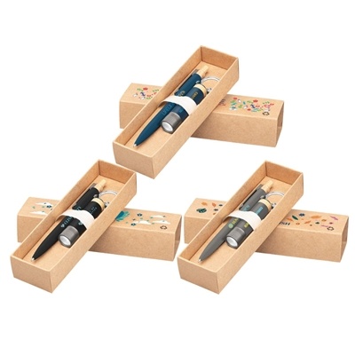 Reborn Pen & Flashlight Gift Set |Recycled | BambooFull Color Branding