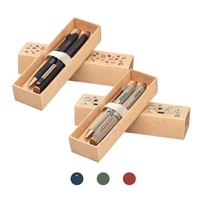 Reborn Pen & Flashlight Gift Set | Recycled | Bamboo | Full Color Branding