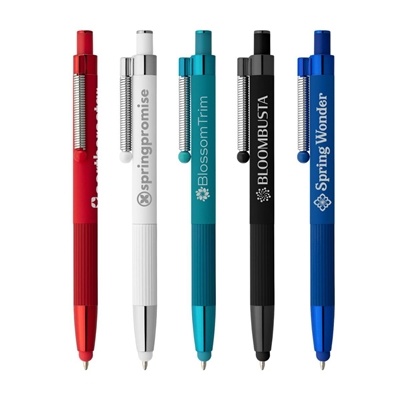 Lisbon Recycled Aluminum Fidget Stylus Pen | Custom Laser Engraved