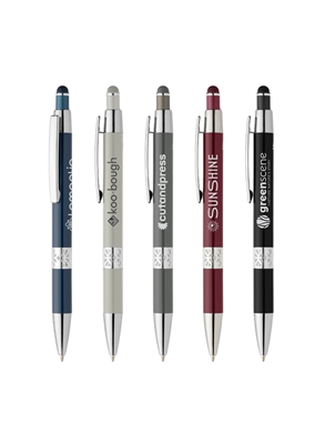 Adorn Recycled Aluminum Chrome Trim Stylus Pen â€“ Laser Engraved | Premium Executive Pen