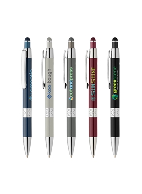 Adorn Recycled Aluminum Chrome Trim Stylus Pen â€“ Full Color Ink Jet | Premium Eco-Friendly Pen