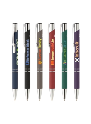Tres-Chic Recycled Aluminum Chrome Trim Pen â€“ Full Color Ink Jet | Premium Eco-Friendly Pen