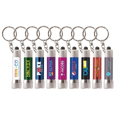 Chroma LED Flashlight with Keyring | Full Color Inkjet Custom Logo