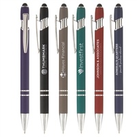 Ellipse Softy Pen with Stylus | Custom Laser Engraved Premium Promotional Pen