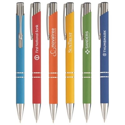 Tres-Chic Softy Brights Pen | Custom Laser Engraved Promotional Pen