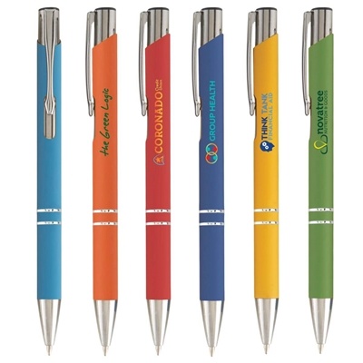 Tres-Chic Softy Brights Metal Pen | Full-Color Promotional Pen with Custom Imprint