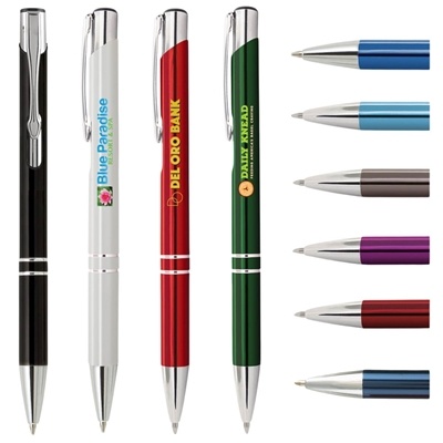 Custom Tres Chic Metal Pen | Full-Color Ink Jet Promo Pen for Corporate Gifts