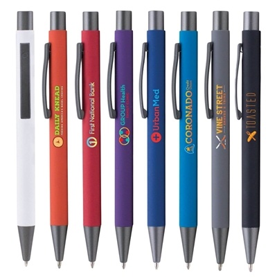Bowie Softy Pen | Full-Color Custom Pen with Rubberized Finish & Smooth Ink