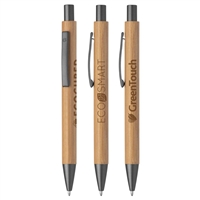 Sophisticate Bamboo with Chrome Trim Pen | Eco-Friendly Laser Engraved Promotion Pen