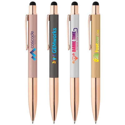 Baltic Softy Rose Gold Pen | Full-Color Ink Jet Pen with Stylus for Touchscreen Devices