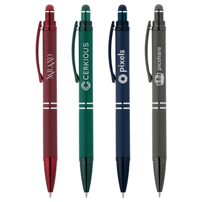 Phoenix Monochrome Pen with Stylus | Modern Custom Laser Engraved Pen