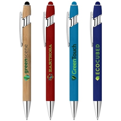 Ellipse Bamboo Stylus Pen | Full-Color Custom Pen for Eco-Conscious Brands