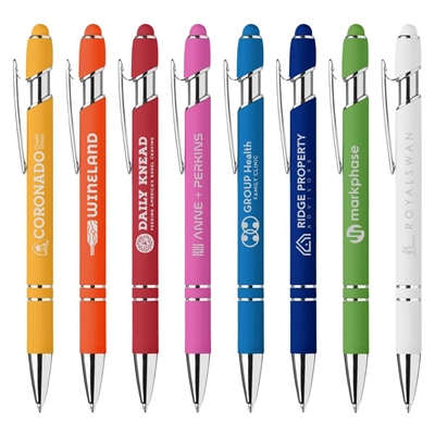 Ellipse Softy Brights Gel Pen with Stylus | Premium Laser Engraved Custom Pen