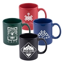 Seattle 12 oz Classic Color Ceramic Mug | Custom Silk Screen Logo Imprint