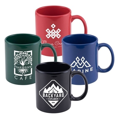 Seattle 12 oz Classic Color Ceramic Mug | Custom Silk Screen Logo Imprint