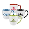Two-Tone Ceramic Bistro Mug 15 oz. - Silk Screen | Custom Silk Screen Imprint, Contrasting Colors