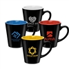 Two-Tone 12 oz Ceramic Mug | Custom Silk Screen Logo Imprint, Contrasting Colors