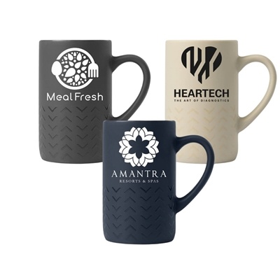 CafÃ© Chalet Ceramic Mug 12 oz. | Custom Silk Screen Logo