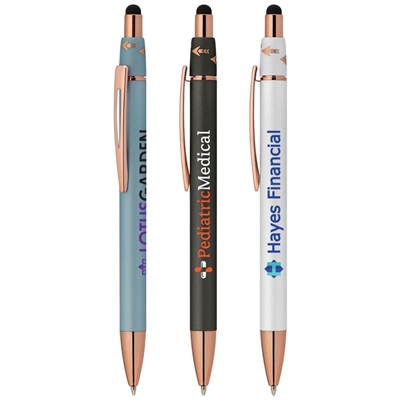 Orbit Spinner Metal Pen with Stylus | Custom Promotional Pen with Modern Design