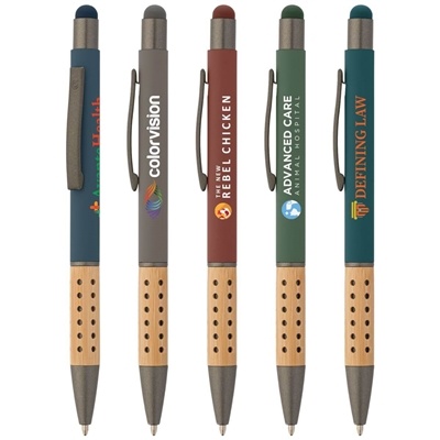 Bowie Bamboo Grip Stylus Pen | Eco-Friendly Custom Full Color Printing