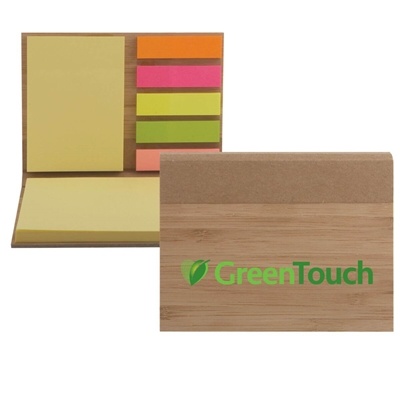 Custom Bamboo Sticky Notepad | Full-Color Inkjet Printing for Promotional Use