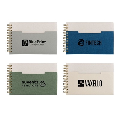 Lino A6 FSC Paper Pocket Notebook | Recycled Eco Notebook with Silk Screen