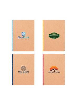 Romy A5 Kraft Journal with Color Edge | Full Color Logo Notebook