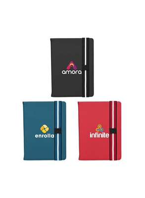 Newport Recycled Chevron Refillable Journal | A5 Eco-Friendly Notebook with Full-Color Inkjet Imprint