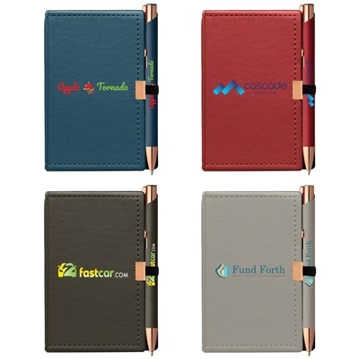 Note Caddy & Crosby Rose Gold Pen Gift Set | Full-Color Custom Imprints