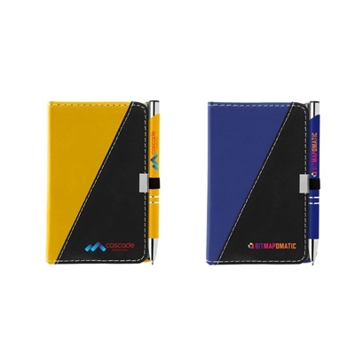 Primo Note Caddy & Tres-Chic Pen Set | Full-Color Custom Imprint