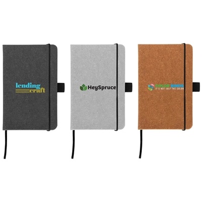 Carson Recycled PU Leather Notebook | Custom Eco-Friendly Full Color Ink Jet Imprint