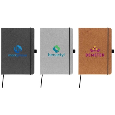 Eco-Friendly Carson Recycled PU Leather Notebook 5.8" x 8.3" | Full Color Custom Ink Jet