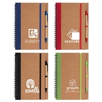 Kraft Spiral Notebook with Pen | Eco-Friendly Materials & Custom Branding