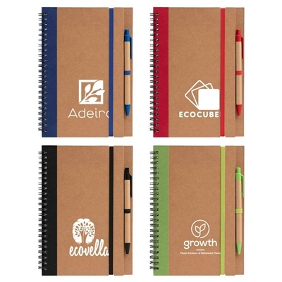 Kraft Spiral Notebook with Pen | Eco-Friendly Materials & Custom Branding