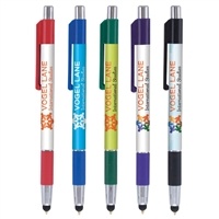 Full Color Colorama Stylus Pen | Custom Promotional Pen with Rubber Grip