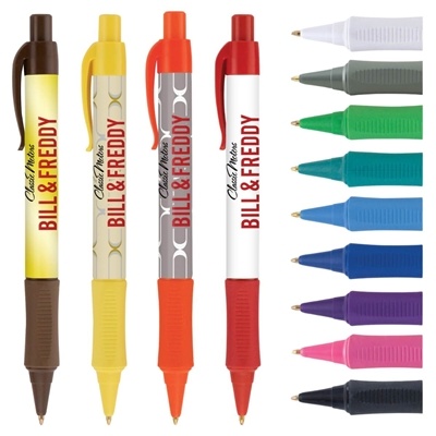Custom Vision Brights+ Pen | Full Color Promotional Writing Pen with Rubber Grip