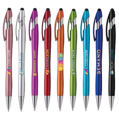 La Jolla Stylus Pen | Full Color Ink Jet Imprint & Stylish 2-in-1 Promotional Pen