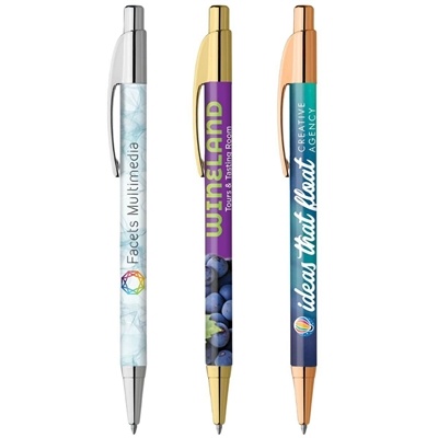 Custom Elite Slim Premium Metallic Pen | 360 Degree Full Color Print & Ballpoint