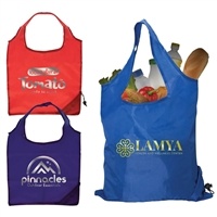 Capri Foldaway Shopping Tote Bag | Metallic Custom Imprint
