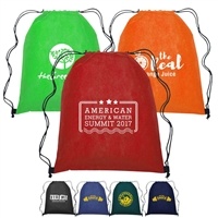 Gateway Non-Woven Drawstring Backpack | Customizable for Promotions using Silkscreen Imprint
