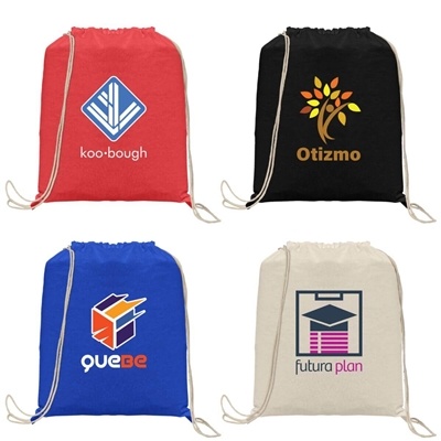 Java Cotton Drawstring Backpack | Full-Color Heat Transfer Custom Branding