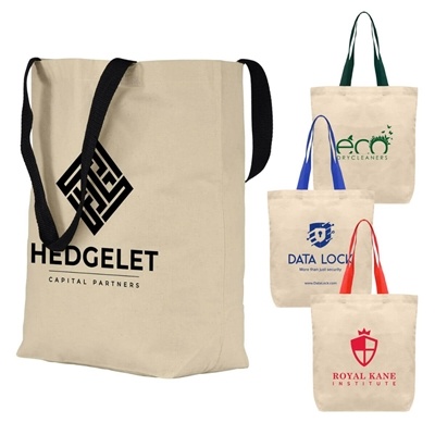 Tonga Cotton Tote with Color Handles | Silk Screen Customization
