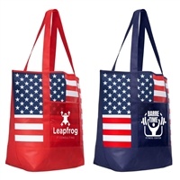 American Flag Non-Woven Tote Bag | Custom Silk Screen Printing