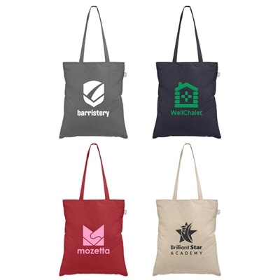 Geo 5 OZ Recycled Cotton Tote Bag | Eco-Friendly Promotional Bag