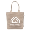 Savannah Cotton & Jute Tote with Herringbone Pattern | Custom Silk Screen