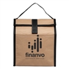 Custom Natural Woven Paper Cooler Lunch Bag | Silk Screen